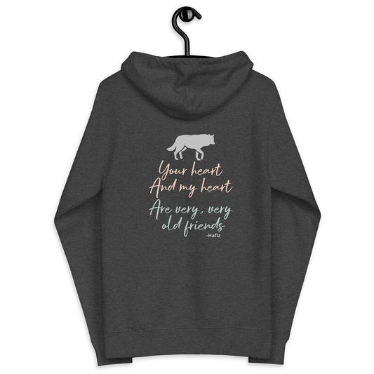 Unisex fleece zip up hoodie