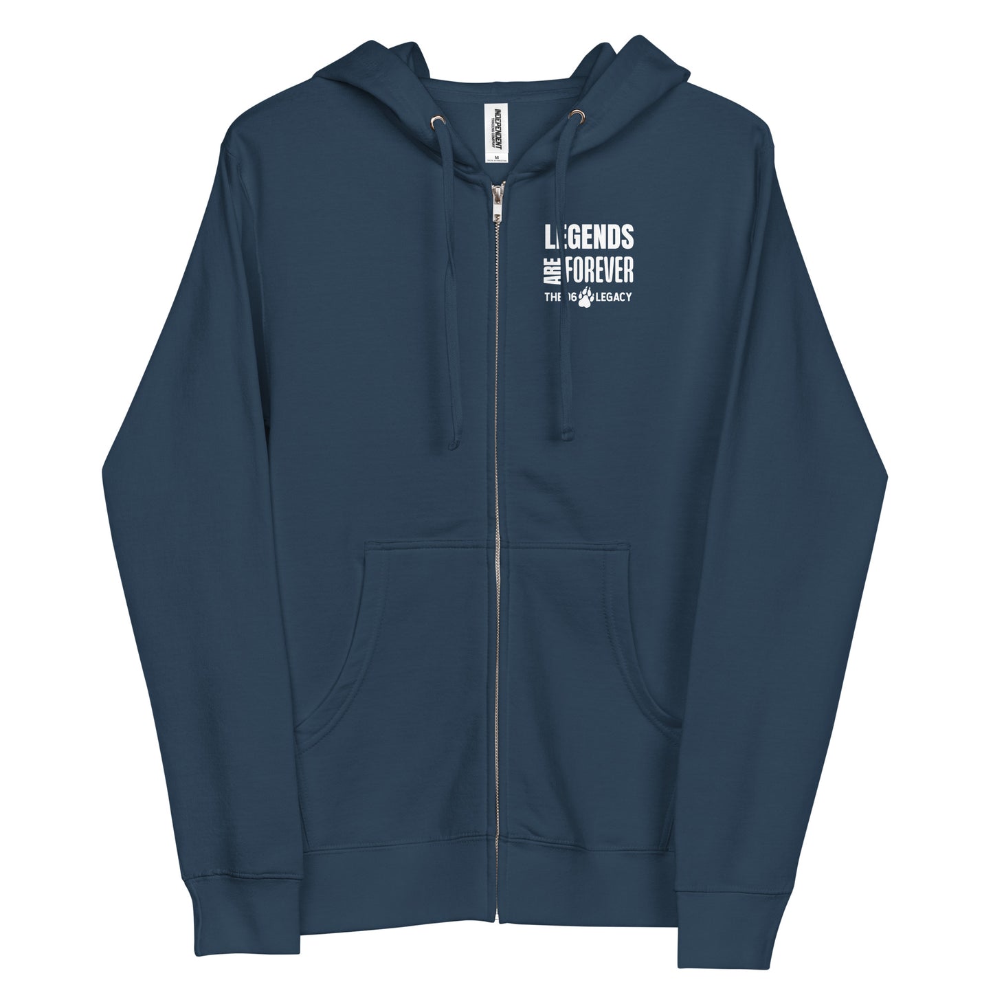 Unisex fleece zip up hoodie