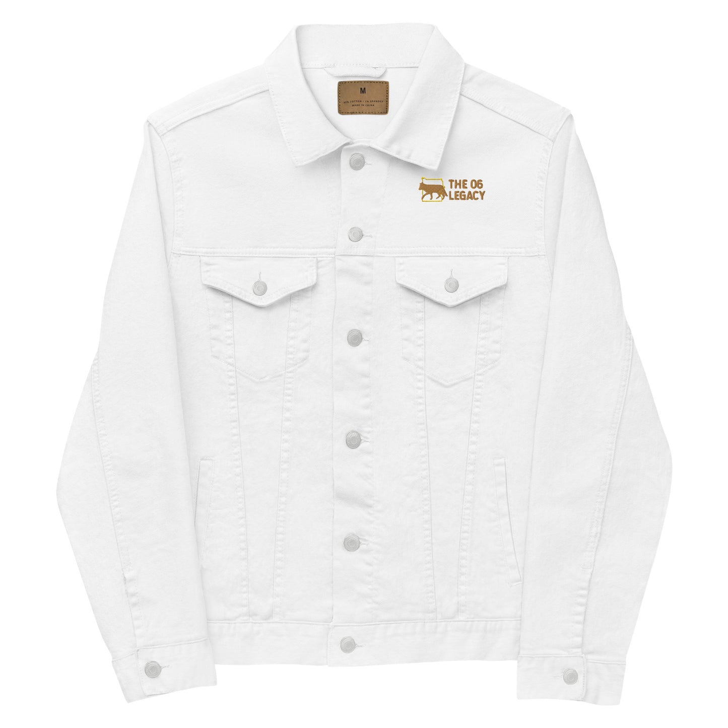 Embroidered unisex denim jacket