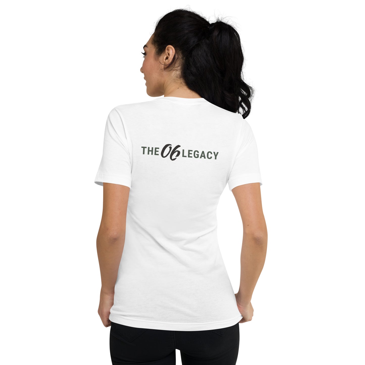 Unisex short sleeve v-neck t-shirt