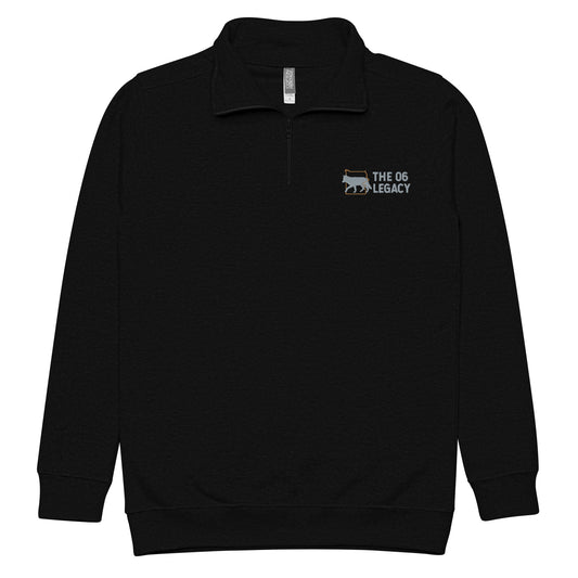 Embroidered unisex fleece pullover
