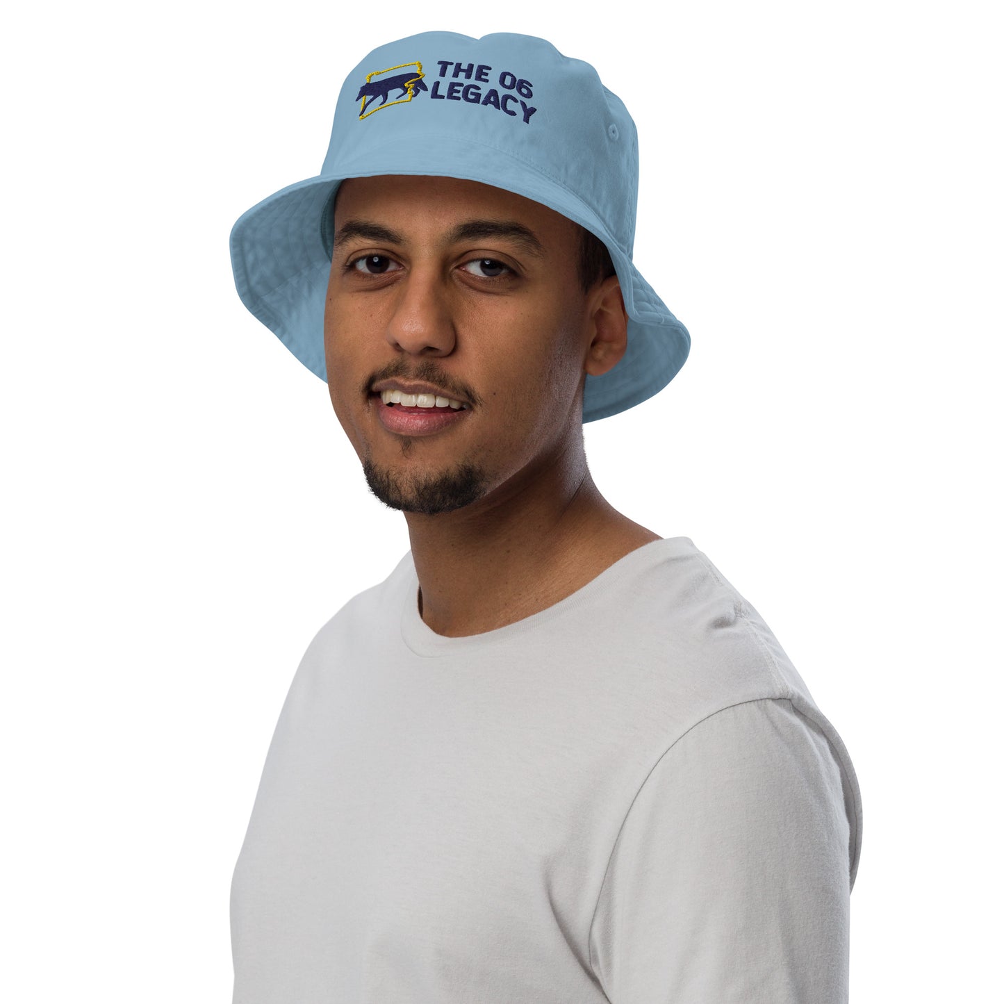 Embroidered organic bucket hat